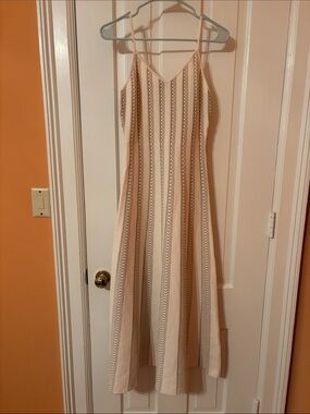Endless Rose Cream and Beige Striped Maxi Dress